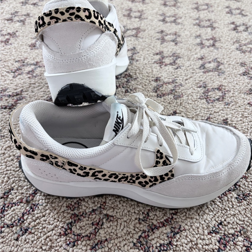 Nike Women's White and Animal Print Sneakers - Picture 2 of 3